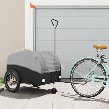 Bike Trailer Black and Grey 45 kg Iron