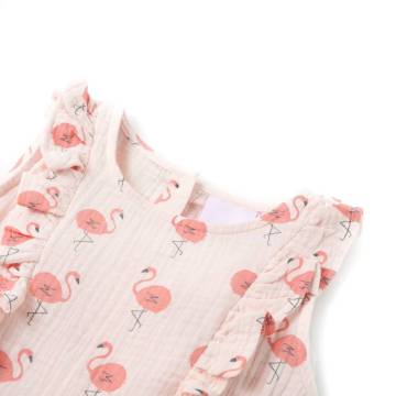 Kids' Dress with Ruffles Soft Pink 128