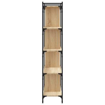 Bookcase 5-Tier Sonoma Oak 76x32x158 cm Engineered Wood