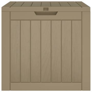 Garden Storage Box Light Brown 55.5x43x53 cm Polypropylene