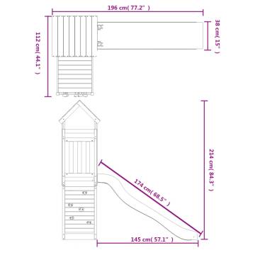 Outdoor Playset Impregnated Wood Pine