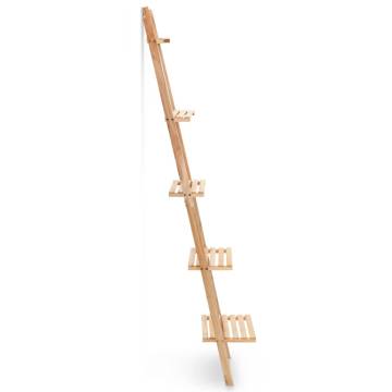 Ladder Wall Shelf Cedar Wood 41.5x30x176 cm