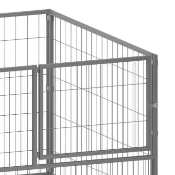 Dog Kennel Silver 100x100x70 cm Steel