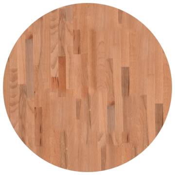 Table Top Ø70x2.5 cm Round Solid Wood Beech