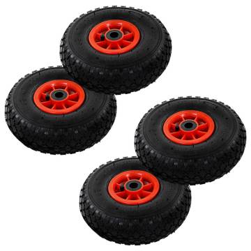 Sack Truck Wheels 4 pcs Rubber 3.00-4 (245x82)