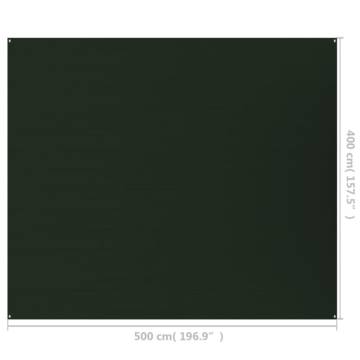 Tent Carpet 400x500 cm Dark Green HDPE