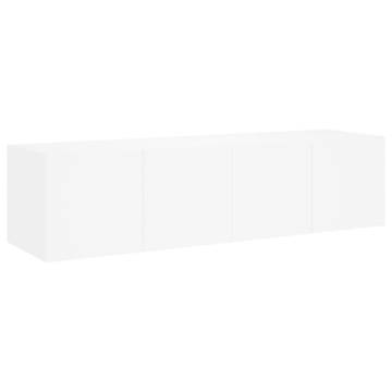 TV Wall Cabinets with LED Lights 2 pcs White 60x35x31 cm