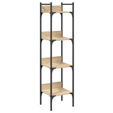 Bookshelf 4-Tier Sonoma Oak 35x30x138.5 cm Engineered Wood