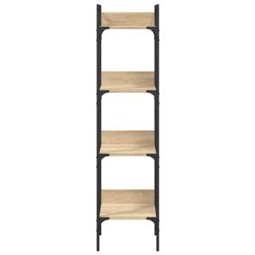 Bookshelf 4-Tier Sonoma Oak 35x30x138.5 cm Engineered Wood