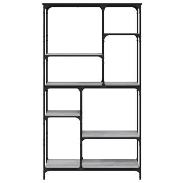 Bookshelf Grey Sonoma 99x35.5x176 cm Engineered Wood and Steel