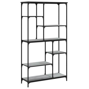 Bookshelf Grey Sonoma 99x35.5x176 cm Engineered Wood and Steel