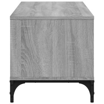 TV Cabinet Grey Sonoma 102x40x41 cm Engineered Wood and Powder-coated Steel