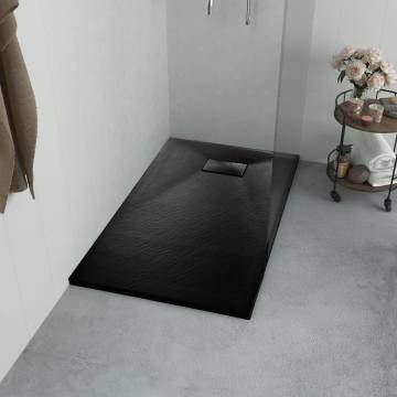 Shower Base Tray SMC Black 100x80 cm