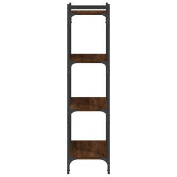 Bookcase 4-Tier Brown Oak 60x30x120 cm Engineered Wood