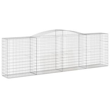 Arched Gabion Baskets 7 pcs 400x50x120/140 cm Galvanised Iron