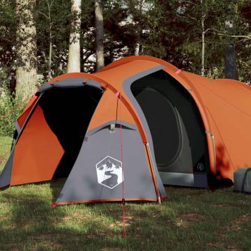 Camping Tent 2-Person Grey and Orange Waterproof