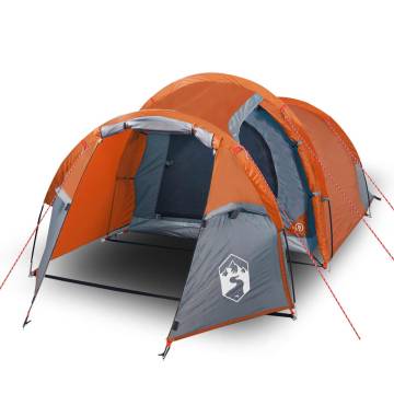 Camping Tent 2-Person Grey and Orange Waterproof