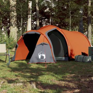 Camping Tent 2-Person Grey and Orange Waterproof