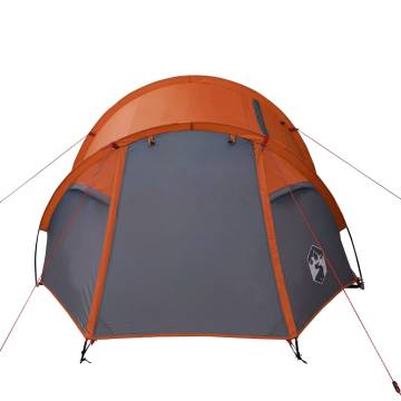 Camping Tent 2-Person Grey and Orange Waterproof