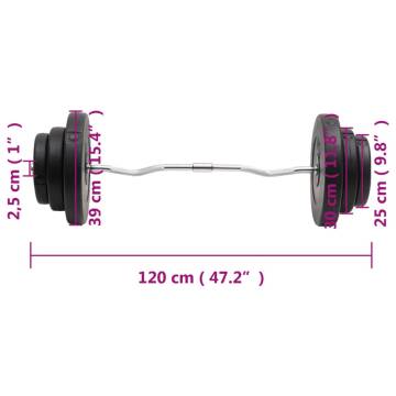 Curl Barbell with Plates 60 kg