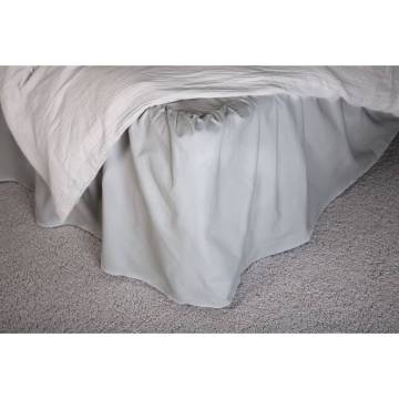 Venture Home Bedskirt Pixy 200x180 cm Cotton Light Grey