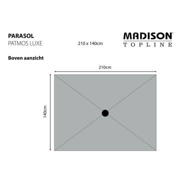 Madison Parasol Patmos Luxe Rectangle 210x140 cm Ecru