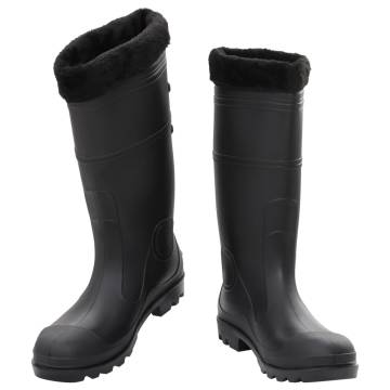 Rian Boots with Removable Socks Black Size 44 PVC