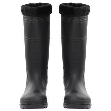 Rian Boots with Removable Socks Black Size 44 PVC