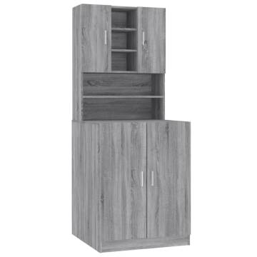 Washing Machine Cabinet Grey Sonoma Engineered Wood