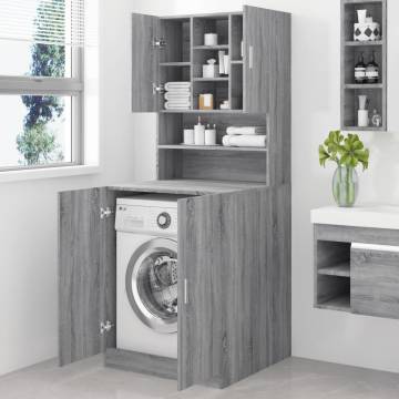 Washing Machine Cabinet Grey Sonoma Engineered Wood