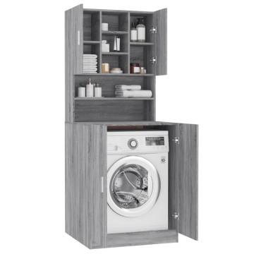 Washing Machine Cabinet Grey Sonoma Engineered Wood