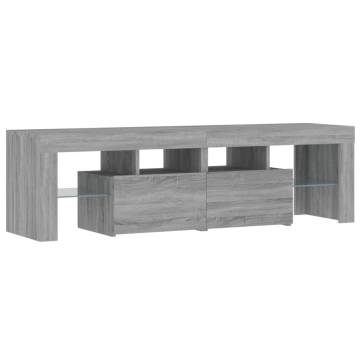 TV Cabinet with LED Lights Grey Sonoma 140x36.5x40 cm