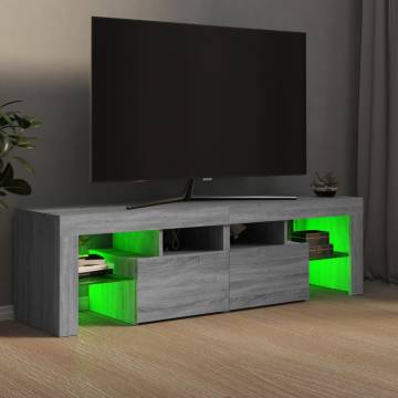 TV Cabinet with LED Lights Grey Sonoma 140x36.5x40 cm