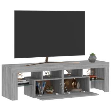 TV Cabinet with LED Lights Grey Sonoma 140x36.5x40 cm