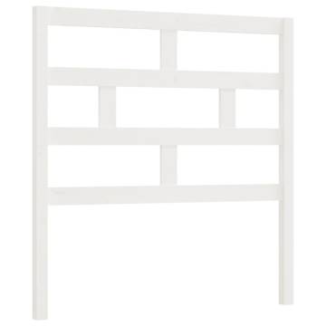 Bed Headboard White 96x4x100 cm Solid Wood Pine