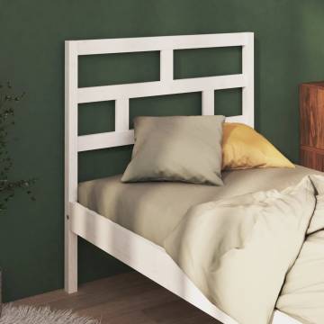 Bed Headboard White 96x4x100 cm Solid Wood Pine