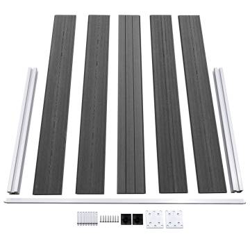 Fence Panel Set WPC 699x105 cm Black