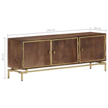 TV Cabinet 120x30x46 cm Solid Mango Wood