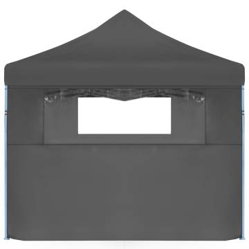 Folding Pop-up Party Tent with 5 Sidewalls 3x9 m Anthracite