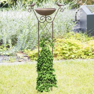 HI Bird Feeder with Plant Support Brown