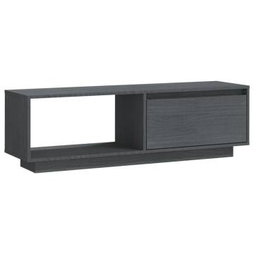 TV Cabinet Grey 110x30x33.5 cm Solid Pinewood