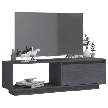 TV Cabinet Grey 110x30x33.5 cm Solid Pinewood