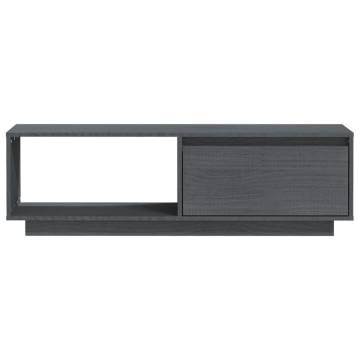 TV Cabinet Grey 110x30x33.5 cm Solid Pinewood