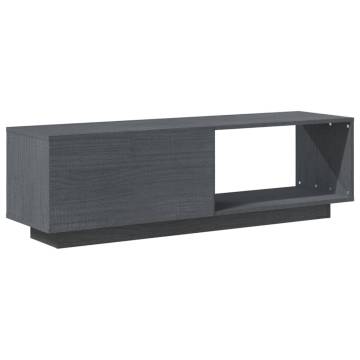 TV Cabinet Grey 110x30x33.5 cm Solid Pinewood