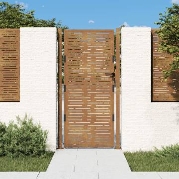 Garden Gate 105x180 cm Corten Steel Square Design