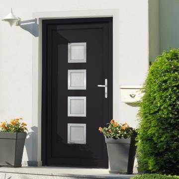 Front Door Anthracite 88x200 cm PVC