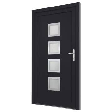 Front Door Anthracite 88x200 cm PVC