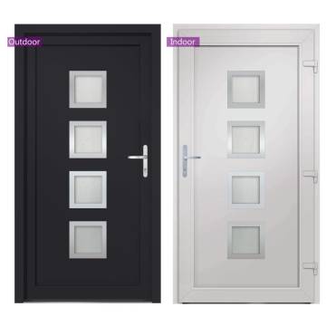 Front Door Anthracite 88x200 cm PVC