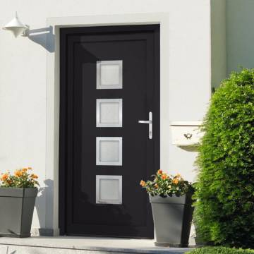 Front Door Anthracite 108x208 cm PVC