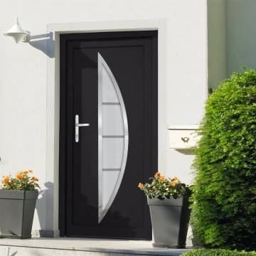 Front Door Anthracite 98x190 cm PVC